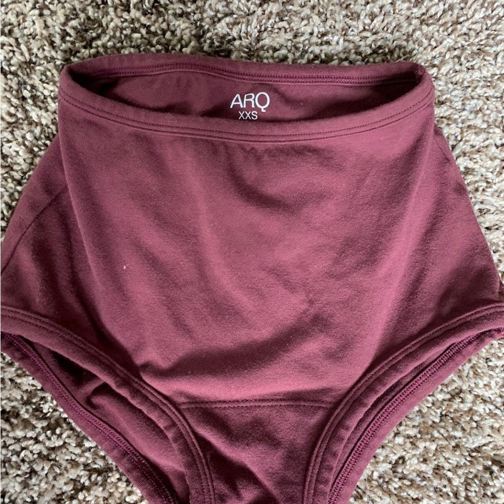 ARQ high rise undies size XXS burgundy